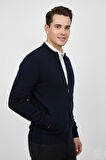 Erkek Hakim Yaka Astarlı Triko Fermuarlı Mont BGL-ST04832