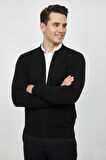 Erkek Hakim Yaka Astarlı Triko Fermuarlı Mont BGL-ST04832
