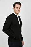 Erkek Hakim Yaka Astarlı Triko Fermuarlı Mont BGL-ST04832