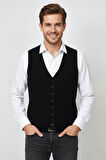 Erkek Spor Düğmeli Yelek Çelik Örgü Regular Kalıp BGL-ST04837