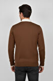 Erkek V Yaka Triko Kazak Çelik Örgü Regular Kalıp BGL-ST04838