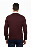 Erkek V Yaka Triko Kazak Çelik Örgü Klasik Kalıp 4241D BGL-ST04849