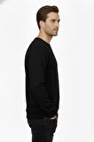 Erkek Sıfır Yaka Selanik Sweatshirt Regular Kalıp BGL-ST04870