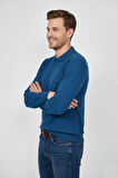Erkek Polo Yaka Cepli Selanik Sweatshirt Regular Kalıp BGL-ST04872