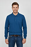Erkek Polo Yaka Cepli Selanik Sweatshirt Regular Kalıp BGL-ST04872