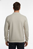 Erkek Polo Yaka Cepli Selanik Sweatshirt Regular Kalıp BGL-ST04872