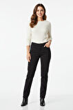 Kadın Siyah Kanvas Likralı Pantolon BGL-ST04889