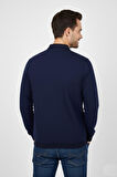 Erkek Polo Yaka Cepli Selanik Sweatshirt Regular Kalıp BGL-ST04923
