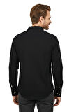 Erkek Spor Silim Fit Kanvas Tek Cepli Gömlek BGL-ST04955