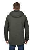 Erkek Spor Kanvas Kapüşonlu Parka M2665 BGL-ST04959