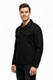 Erkek Siyah Silim Fit Mevsimlik Süet Spor Mont BGL-ST05016