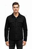 Erkek Siyah Silim Fit Mevsimlik Süet Spor Mont BGL-ST05016