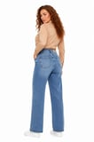Kadın Yüksek Bel Wide Leg Denim Bol Pantolon BGL-ST05449