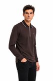 Erkek Mevsimlik Spor Polo Yaka Fermuarlı Sweatshırt BGL-ST05468