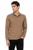 Erkek Mevsimlik Spor Polo V Yaka Sweatshırt BGL-ST05469