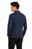 Erkek Mevsimlik Spor Polo V Yaka Sweatshırt BGL-ST05469