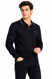 Erkek Mevsimlik Spor Polo V Yaka Sweatshırt BGL-ST05469