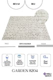 Enti Terrace 8204 Beyaz Iskandinav Halı Yıkanabilir Kesme Yolluk Koridor Kaymaz Çocuk Odası