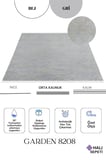 Enti Terrace 8208 Gri Iskandinav Halı Yıkanabilir Kesme Yolluk Koridor Kaymaz Çocuk Odası