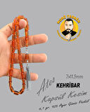 MURİ TESBİH 6,1 GR 925 AYAR GÜMÜŞ PÜSKÜL ALİ ALBAYRAK ATEŞ KEHRİBAR KAPSÜL KESİM 7X11,50
