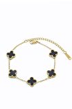 Çelik Sedefli Yonca Bileklik Van Cleef Model 