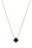 Çelik Çift Taraflı Tek Yoncalı Sedef Kolye Van Cleef Model Trkolye50340