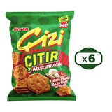 Ülker Çizi Çıtır Atıştırmalık 80 gr Tulum Peyniri & Köz Biber x 6 Adet