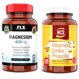 Flx Magnesium Elemental Complex 400 Mg 60 Tablet + Ncs Vitamin C Çinko Propolis 120 Tablet