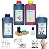 İnkhunter Tüm Modellere Uyumlu 4x1000 ml Doldurulabilir Mürekkep Kartuş Dolum Kiti aparatlı