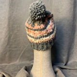 Uretti - Nurten 4514 El Yapımı Ponpon Detaylı Yün Kadın Bere - Gri