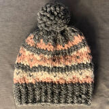 Uretti - Nurten 4514 El Yapımı Ponpon Detaylı Yün Kadın Bere - Gri