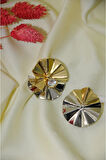 RÜZGAR GÜLÜ METAL GOLD SİLVER KÜPE