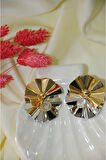 RÜZGAR GÜLÜ METAL GOLD SİLVER KÜPE