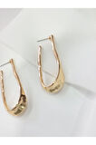 HALKA KIVRIMLI EĞİMLİ METAL GOLD KÜPE