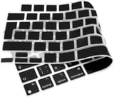 MacBook Rusça Klavye Koruyucu UK ISO Ters L Enter M1-M5 | A2681 A3113 A3240 A3449 A2941 A3241 A2442 A2779 A2992 A2485 A2991 | Russian Keyboard Cover Touch ID Siyah