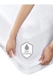 Micro Fitted Full Kenar Su Sıvı Geçirmez Alez Çarşaf Tek Çift Kişilik Beyaz Renkli Yatak Koruyucu