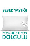 Antialerjik Bebek Yastığı Boncuk Silikon Yastık 35x45 Cm 225 gram %100 Pamuklu Kılıf