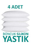 4 Adet Antialerjik Boncuk Silikon Yastık Pamuklu Kılıf 900 gram
