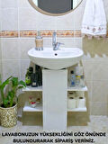 LAVABO ALTI DOLAP, BANYO DOLABI, BANYO DÜZENLEYİCİ RAFLAR, BEYAZ