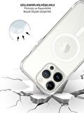 Byoztek Iphone 13 Pro Max Magsafe Destekli Kablosuz Şarj Uyumlu Şeffaf Silikon Kılıf