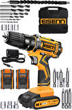 Eisenn Germany 58 V 8 AH V-TECH Bakır Sargılı Çift Akülü Şarjlı Matkap + 27 Pcs Usta Setli