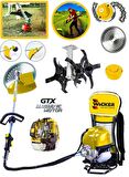 Wacker Pro Alman Magnatec Cross Seri 14 HP Sırt Tipi Ot Çim Çalı Biçme Tırpanı + Akrobat Çapa Aparatı