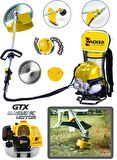 Wacker Alman BTX Magnatec Motor 14 Hp Sırt Tipi Ot Çim Çalı Çim Biçme Makinası Full Aksesuar