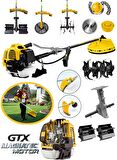 Wacker Pro Germany Heroxy Stil Seri 14 HP Yan Tipi Ot Çim Çalı Biçme Tırpanı + Toprak Eşeleme + Akrobat Çapa Aparatı