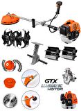 Wacker Pro Germany Ruttellew 14 HP Yan Tipi Ot Çim Çalı Biçme Tırpanı + Toprak Eşeleme + Akrobat Çapa Aparatı