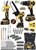 Eisenn BL Motor 3 lü Bahçe Set Takım Budama makası + Yağ Pompalı Dal Kesme + 13 mm Darbeli Matkap 