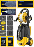 Projcb Plus Germany Yüksek Basınçlı Bahçe Ve Oto Yıkama Makinesi MaxStar DFWS001 Seri 180 Bar Çelik Şanzuman 