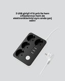 Akım Korumalı 3 Usb Portlu 4’lü Priz 4.1a Hızlı Şarj
