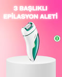 3 İn 1 Epilatör Metal Başlıklı Ipx5 Su Geçirmez 90 Dakika Şarjlı Epilasyon Cihazı