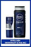 Nivea Men Erkek Banyo Ve Duş Jeli Deep Dimension 500ml Ve Roll-on Deodorant Derma Control Clinical 50ml